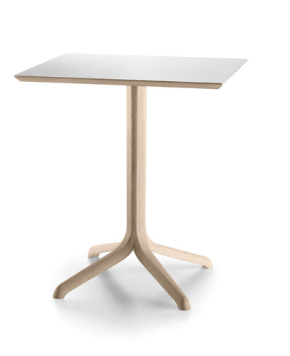 Contemporary bistro table - JANTZI - Alki - oak / pine / melamine