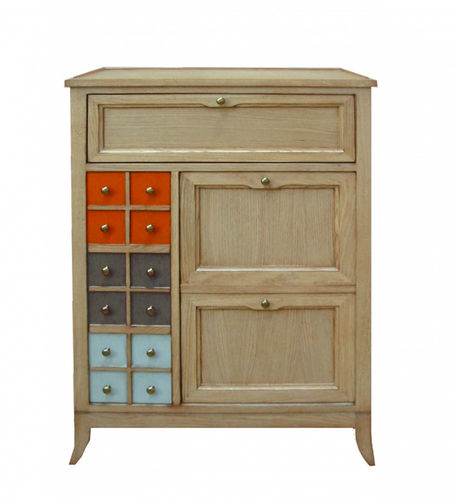 Traditional entryway cabinet - DOMAINE : 45030 - LABARERE - oak / with storage compartment