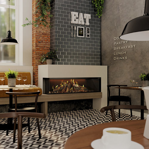Electric fireplace - DRU - Virtuo 150-2 Evolve - DRU - built-in / 2-sided / closed hearth