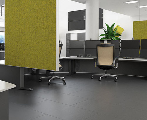 Wall-mounted acoustic panel - Leuwico - for ceiling / fabric / wooden
