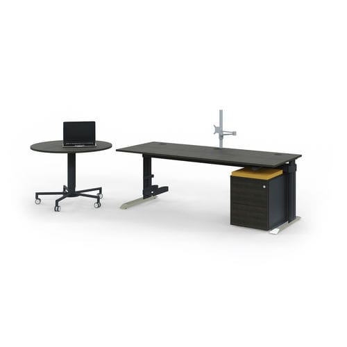 Workstation desk - GO2BASIC - Leuwico - free-standing / contemporary / aluminium