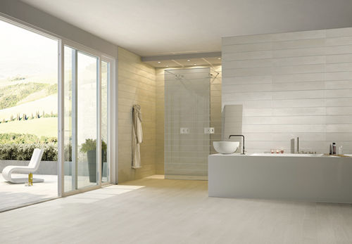 Porcelain stoneware tile - ARBOR : WHITE - Century - polished / bathroom / floor
