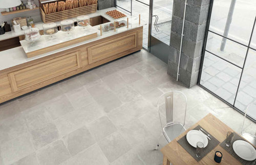 Porcelain stoneware tile - PANTHEON : MERCUR - Century - embossed / kitchen / floor