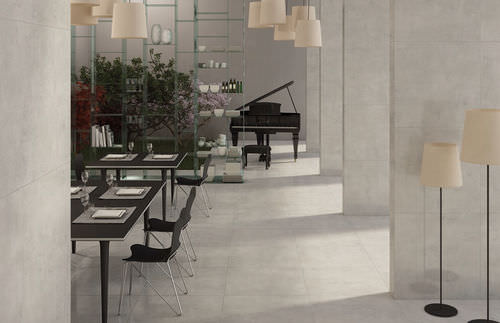 Porcelain stoneware tile - STUDIO : GRIGIO 1 - Century - polished / indoor / floor