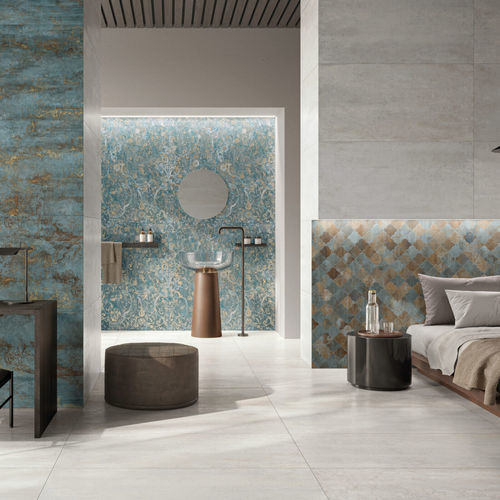 Porcelain stoneware tile - BOLD - Naxos - natural finish / high-gloss / indoor