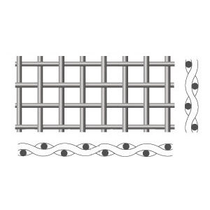 Stainless steel woven wire fabric - PLAIN WEAVE - Actis Furio - for facade / square mesh / silver-colored