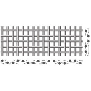 Stainless steel woven wire fabric - CROSS TWILL  - Actis Furio - for facade / square mesh / silver-colored