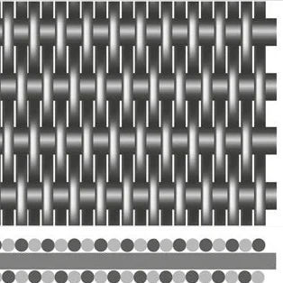 Stainless steel woven wire fabric - REVERSE DUTCH WEAVE - Actis Furio - for ventilated facade / tight mesh