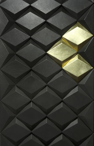 Interior decorative panel - 3D - Christophe Fey Concept - wall-mounted / leather / 3D