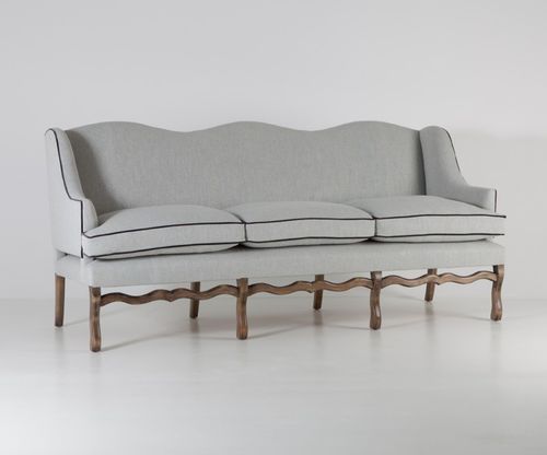 Traditional sofa - FELIX - William Yeoward - fabric / gray / 3-seater