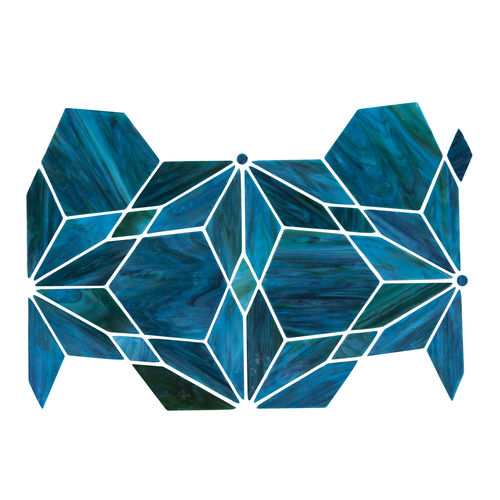 Glass mosaic tile - DE.0V38 - Mosaico + - indoor / wall / geometric pattern