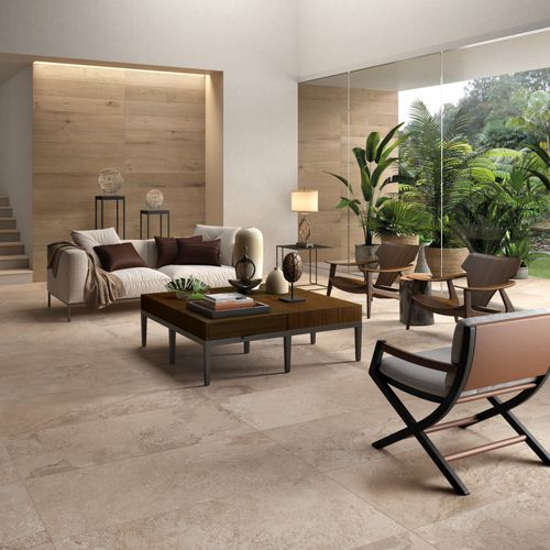 Porcelain stoneware tile - ALPES RAW - ABK - indoor / wall / floor