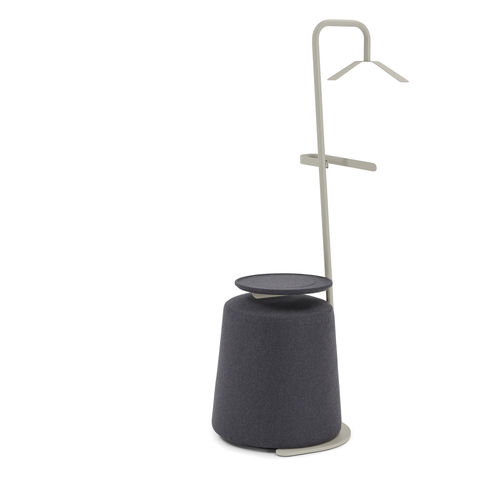 Floor-mounted valet stand - Zoe - Bolzan Srl-Società Benefit - lacquered metal / cotton / wool