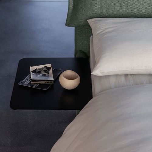 Contemporary bedside table - Slim - Bolzan Srl-Società Benefit - lacquered wood / rectangular / Made in Italy