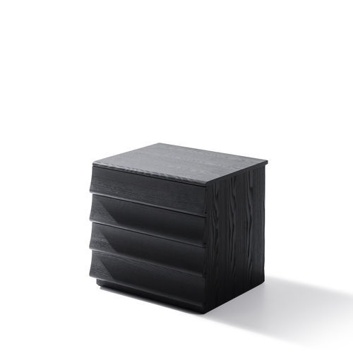 Contemporary bedside table - Rideaux - Bolzan Srl-Società Benefit - ash / rectangular / with drawer
