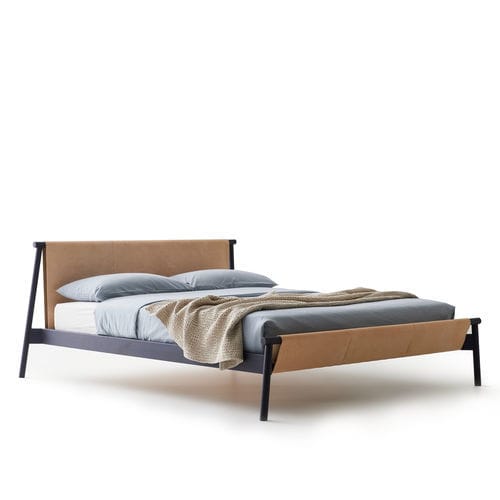 Double bed - Jack-e - Bolzan Srl-Società Benefit - contemporary / with leather headboard / Made in Italy