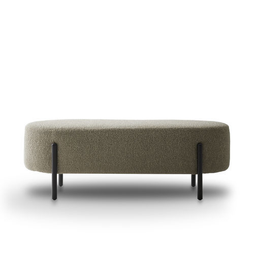 Contemporary upholstered bench - Flag - Bolzan Srl-Società Benefit - silk / wool / cotton