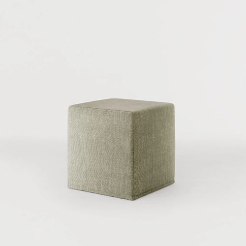 Contemporary pouf - BASIC   - Bolzan Srl-Società Benefit - wooden / fabric / square