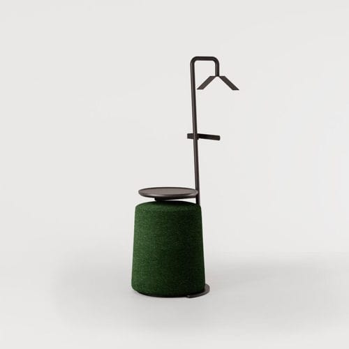 Contemporary pouf - ZOE  - Bolzan Srl-Società Benefit - metal / wooden / fabric