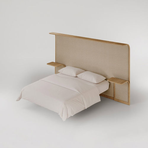 Double bed headboard - COURTOISIE  - Bolzan Srl-Società Benefit - contemporary / lacquered wood / brown