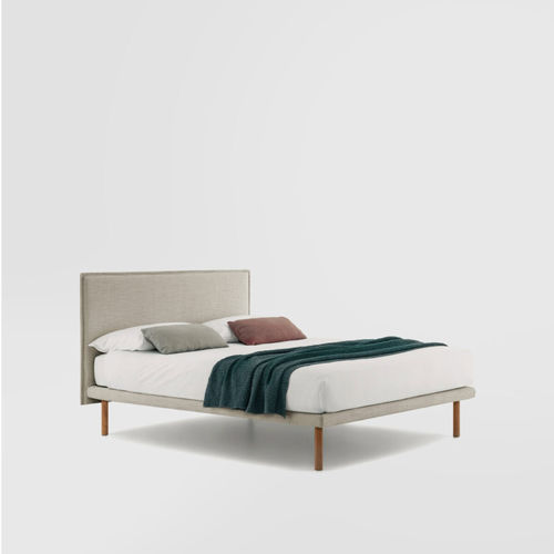 Double bed - CAMEO WAVE  - Bolzan Srl-Società Benefit - contemporary / with headboard / upholstered