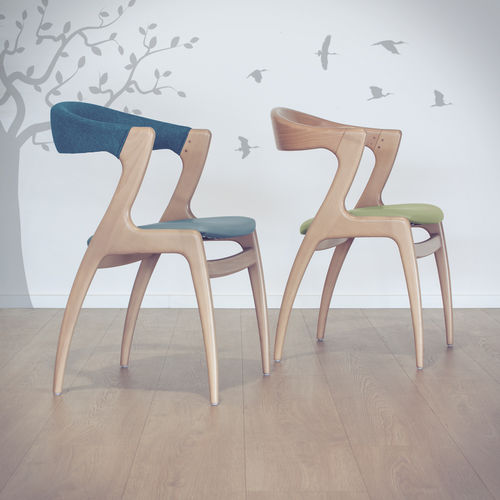 Contemporary chair - GAZELLE - CMcadeiras - indoor / wooden / contract
