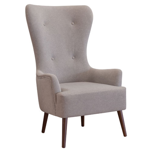 Contemporary armchair - TALOS - CMcadeiras - fabric / wooden / wing