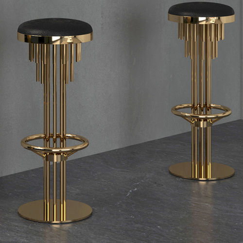 Gold brass bar deals stools