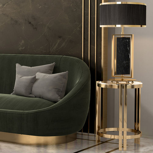 Contemporary side table - MARIE - Ccastro Lighting - glass / brass / metal base