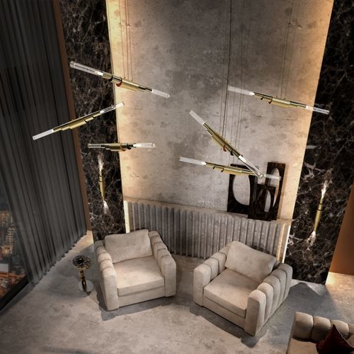 Pendant lamp - METIER - Ccastro Lighting - brass / glass / contemporary