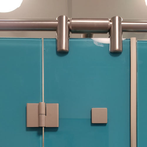 Tempered glass washroom cubicle - Catalogs - GFS Design - stainless steel / for shower