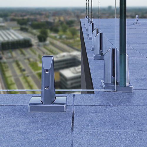 Glass panel fastening system - INFINITY - GFS Design