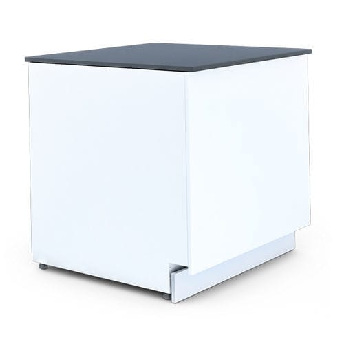 Modular cashier counter - LADA CUBE 2 LS P - IGLOO - wooden / melamine / stainless steel