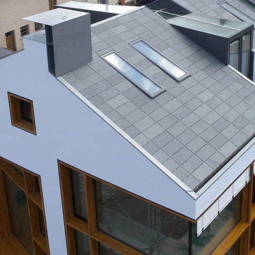 Slate roofing SYMMETRICAL WITH VISIBLE FIXTURE Rathscheck Schiefer