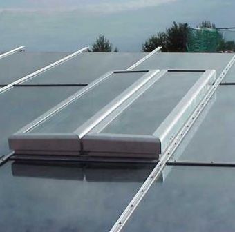 Glass smoke vent - FIREFIGHTER DUO - AIRSUN - aluminum / polycarbonate / for roof