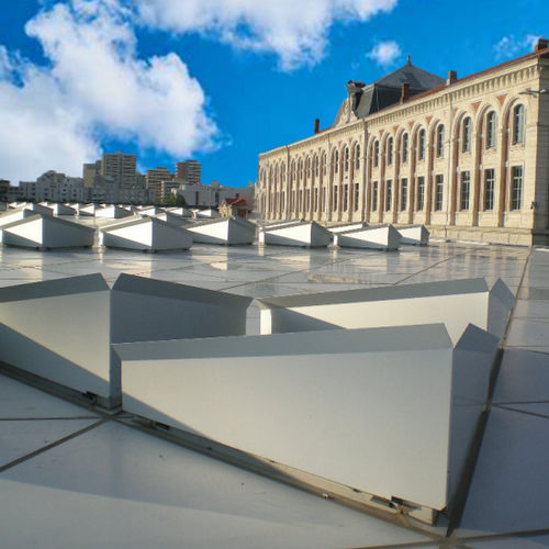 Glass smoke vent - SMOKELIGHT MONO - AIRSUN - aluminum / for roof