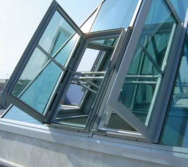 Glass smoke vent - SMOKELIGHT DUO - AIRSUN - aluminum / for roof