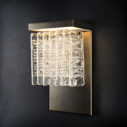 Contemporary wall light - ICE - Veronese - indoor / steel / Murano glass