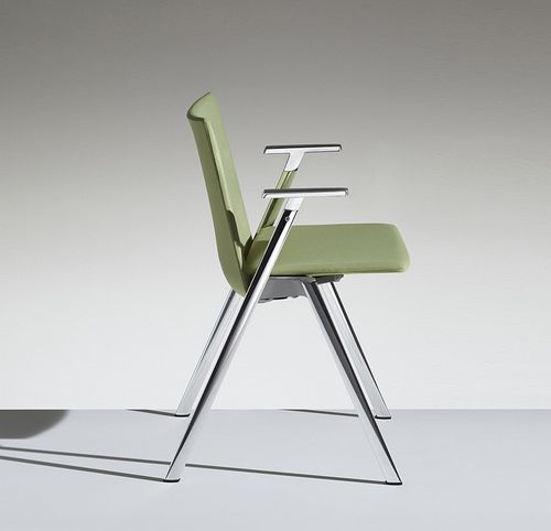 Polyurethane conference chair - HL3 - Lamm srl - aluminum base / folding / tablet