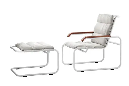 Bauhaus design club chair - S 35 LV - THONET - leather