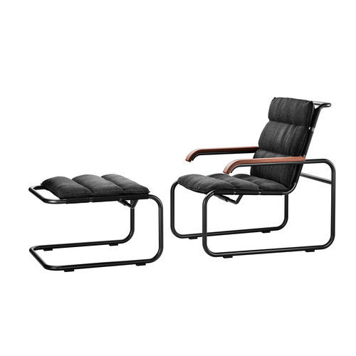 Contemporary armchair - ALL SEASONS: S 35 N - THONET - mesh / powder-coated steel / with removable cushion