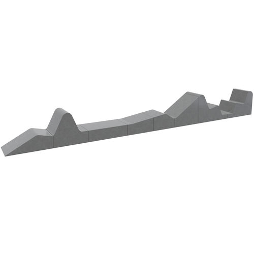 Minimalist design public bench - 8C1 Solution - 01301 - A Amop Synergies - concrete / with backrest / without armrests