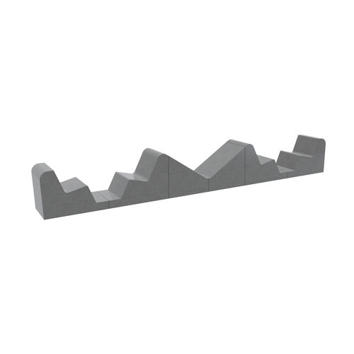 Minimalist design bench - 6C1 Solution - 01303 - A Amop Synergies - concrete / with backrest / without armrests
