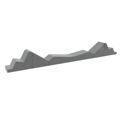 Minimalist design bench - 8C2 Solution - 01302 - A Amop Synergies - concrete / with backrest / without armrests