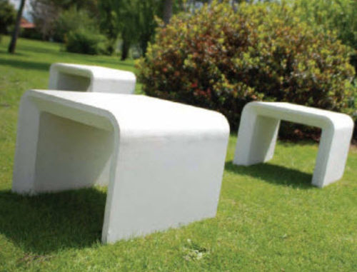 Contemporary stool - AR PURO :  INDIVIDUAL BENCH - A Amop Synergies - concrete / modular / commercial