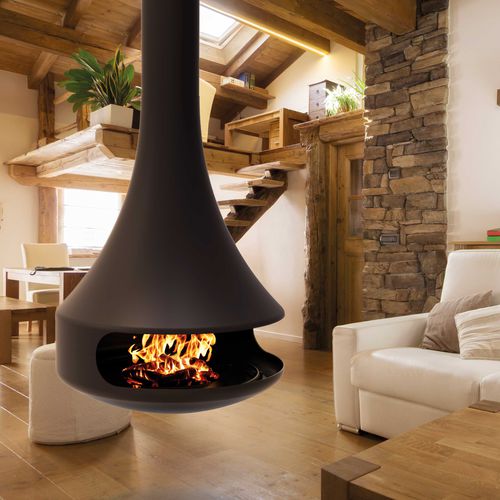 Wood-burning fireplace - HYPNOS ART - TRAFORART - gas / bioethanol / hanging