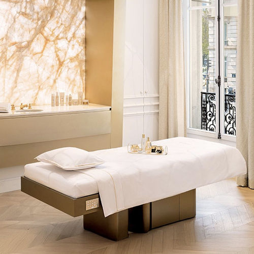 Electric massage table - BESPOKE - AKT GROUP - fixed / fiberglass / Solid Surface