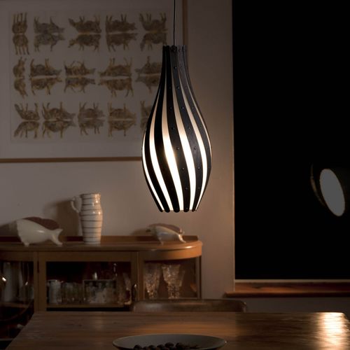 Pendant lamp - SWISH - David Trubridge Design - bamboo / plywood / polycarbonate