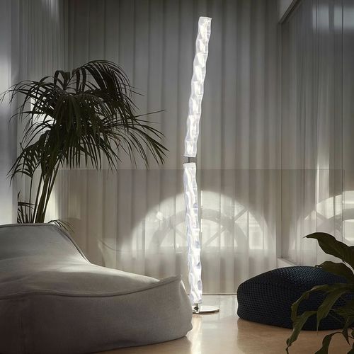 Floor-standing lamp - HUGO  - Slamp - stainless steel / Lentiflex® / original design