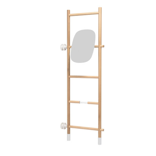 Ladder towel rack - EVRUSSN - EVER Life Design - more than 3 bars / floor-standing / wooden